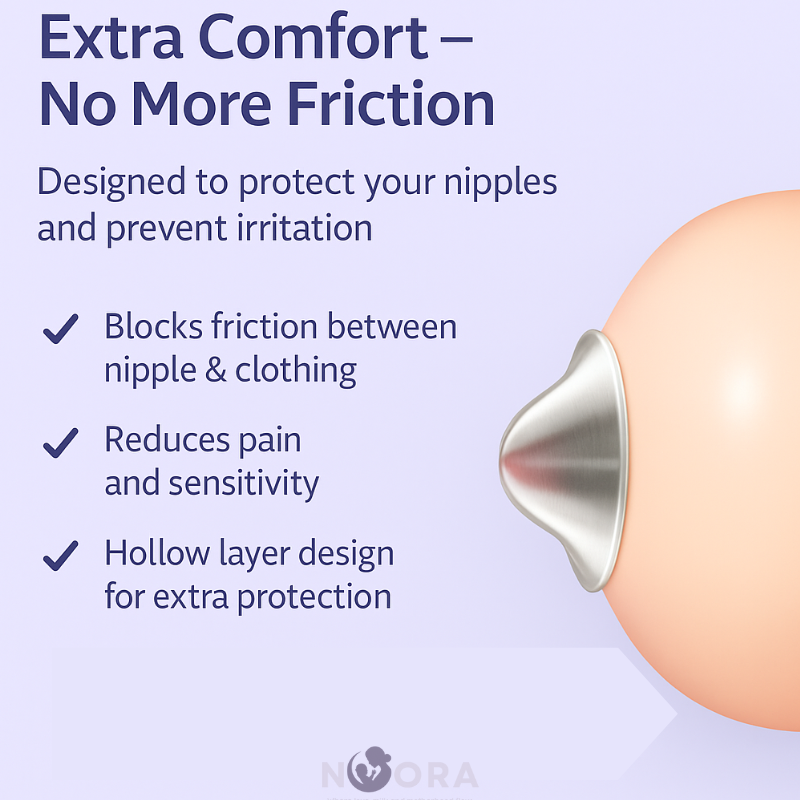 Nooracare - Healing silver nipple covers + Silicone rings