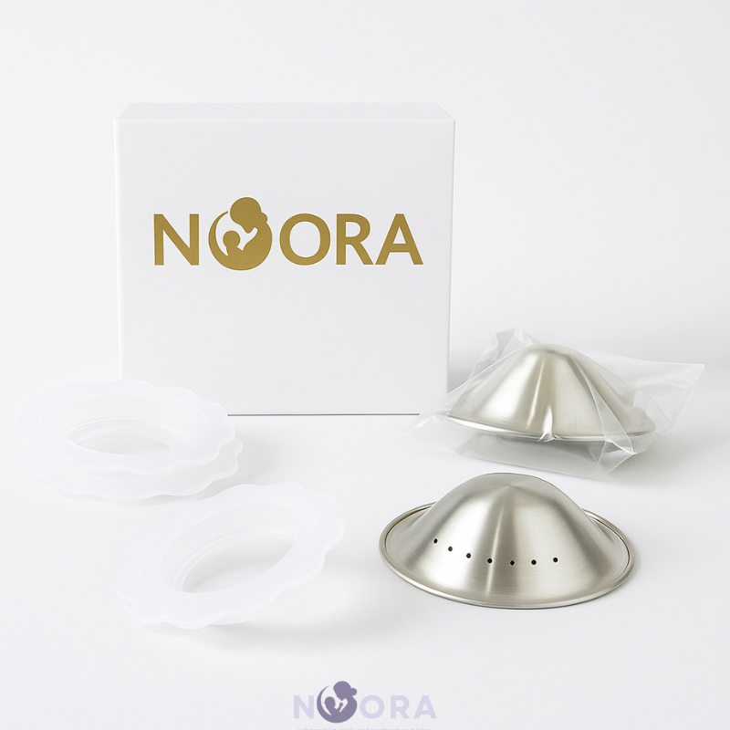 Nooracare - Healing silver nipple covers + Silicone rings