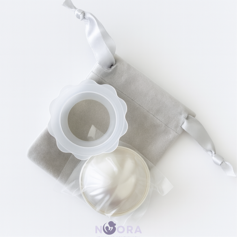 Nooracare - Healing silver nipple covers + Silicone rings