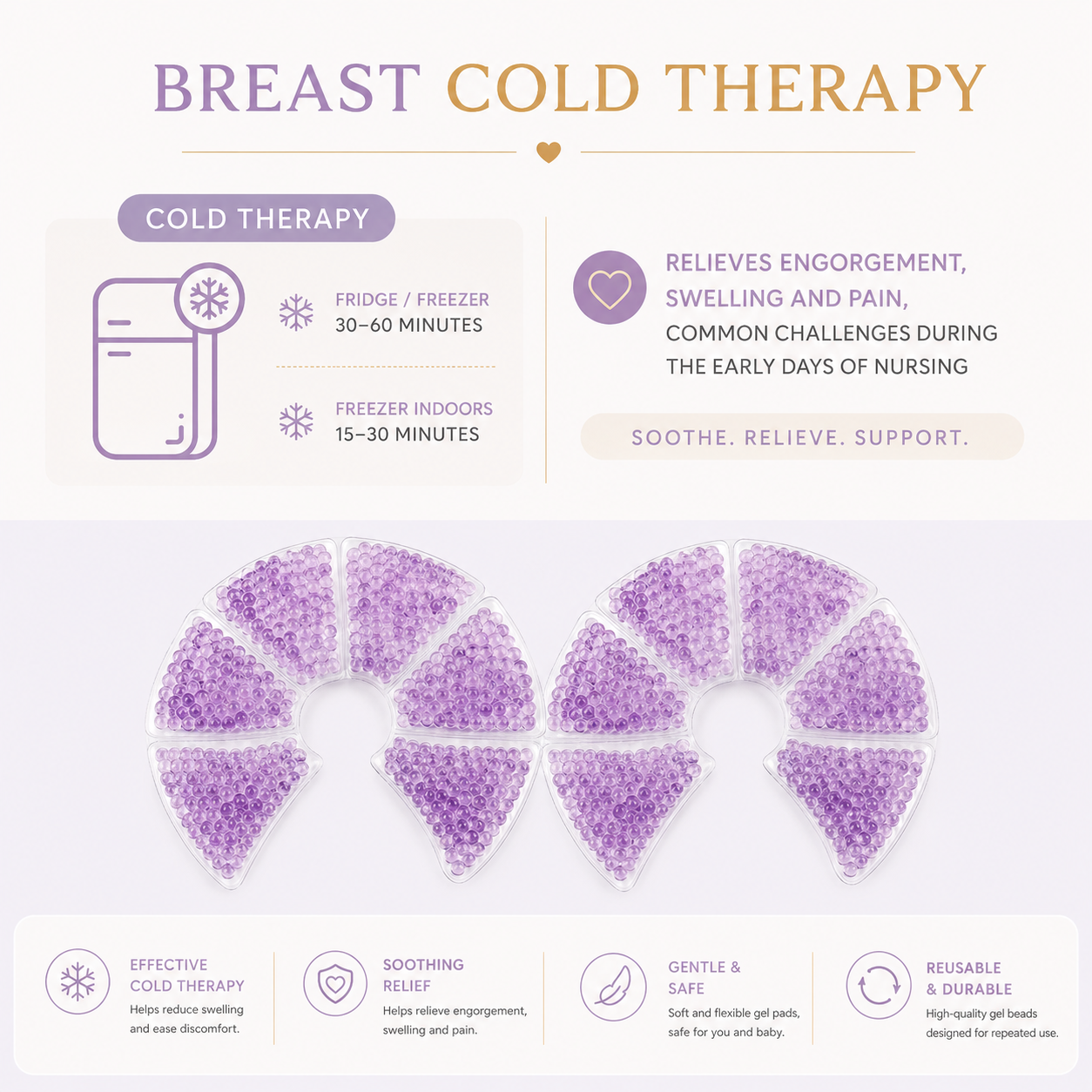 Hot & cold Noora pads - Breast therapy