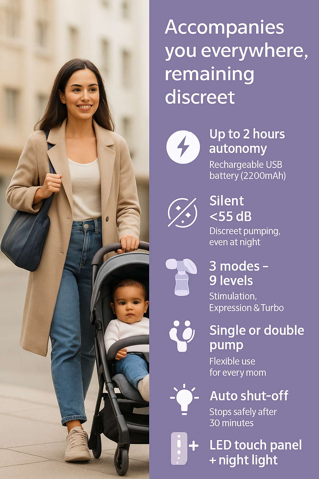 Noora Nomad - The Ultra-Portable Silent electric Breast Pump