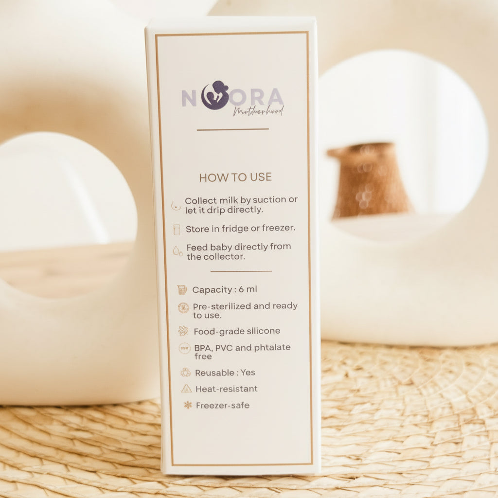 Noorafirst – Silicone Colostrum Collector with Cap - 6 ml (2 units)