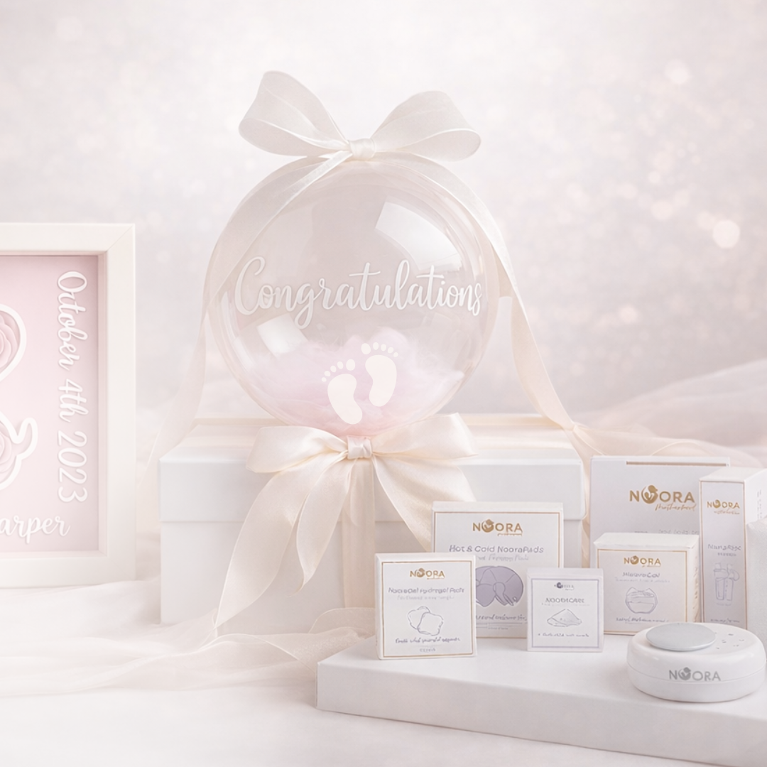 Luxury breastfeeding birth gift box with breast pump and essentials