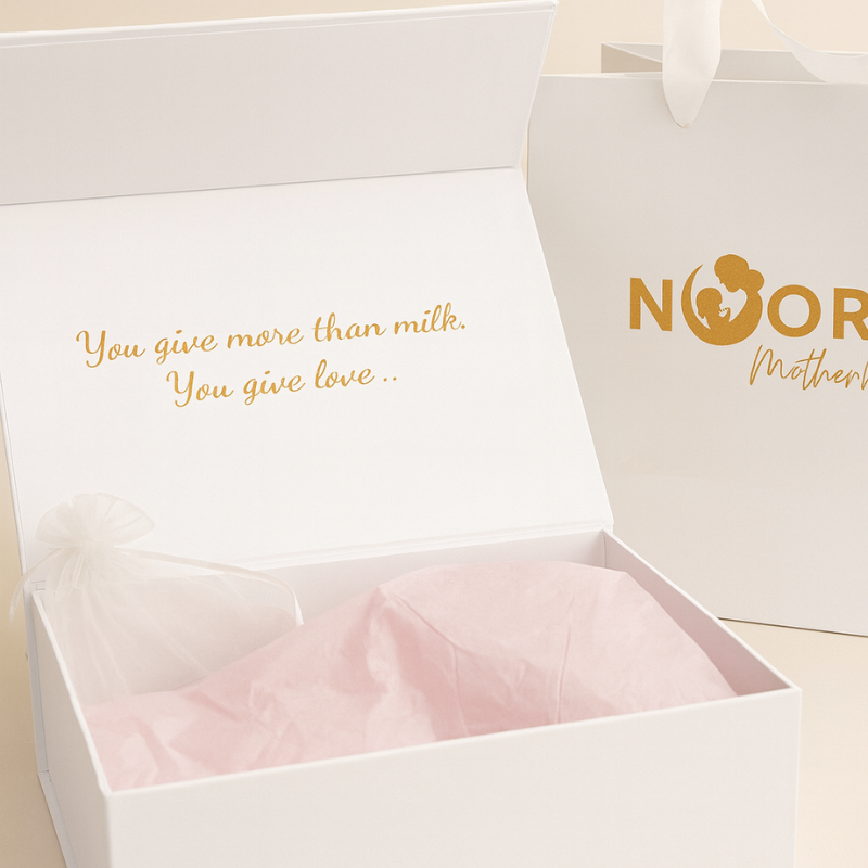 Noora breast pump packaging premium box