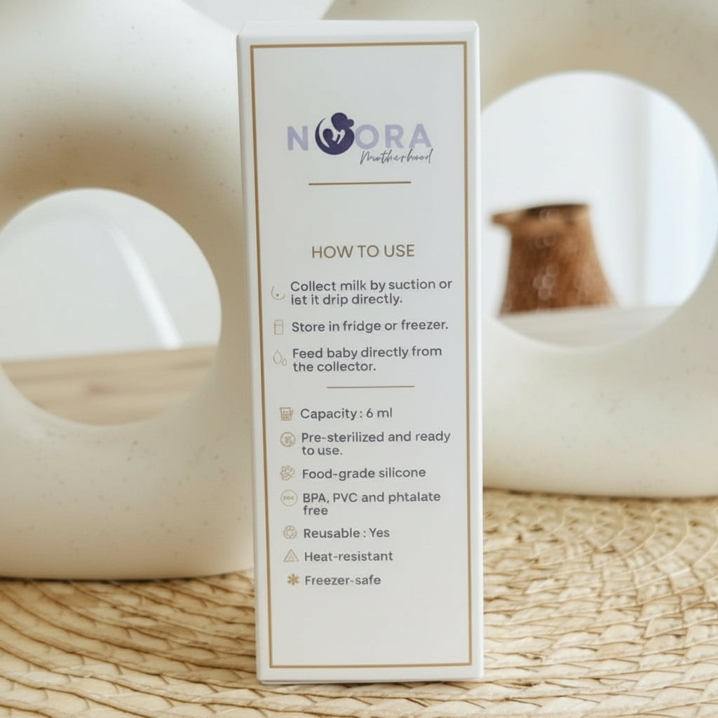 Noorafirst – Silicone Colostrum Collector with Cap - 6 ml (2 units)