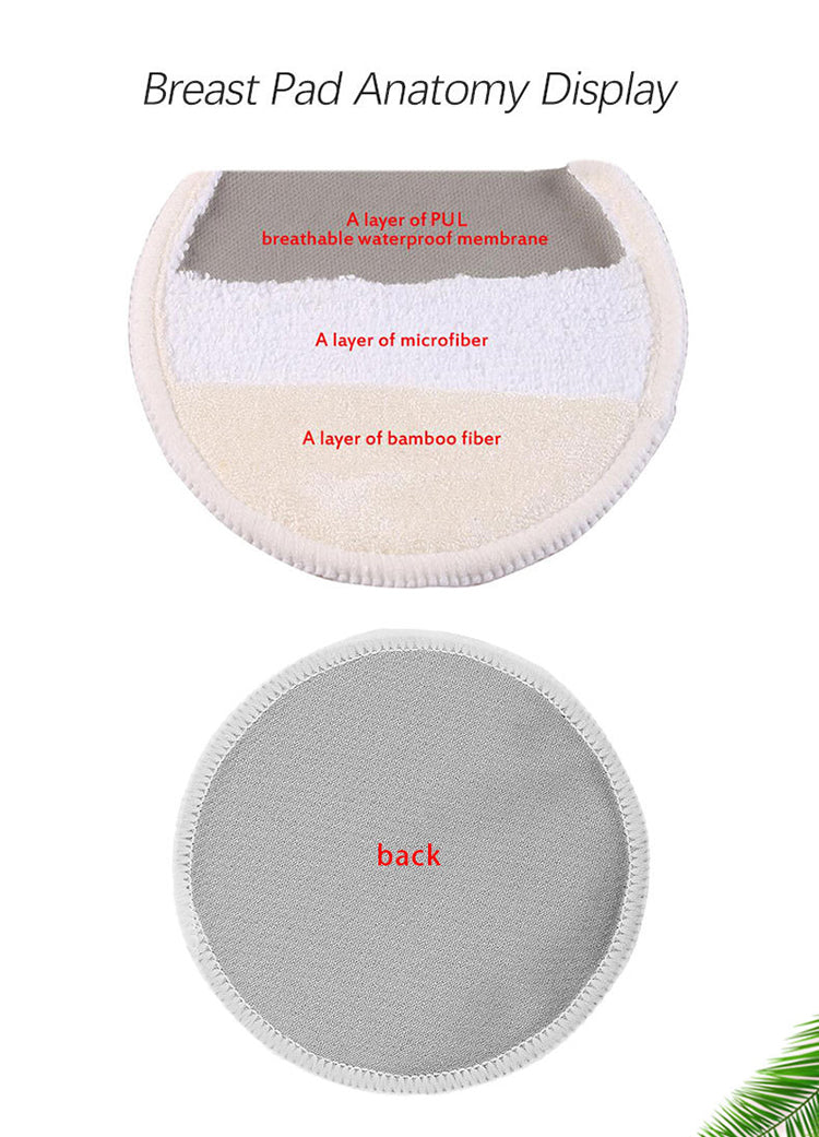 NooraBamboo – Reusable Bamboo Nursing Pads - One pair